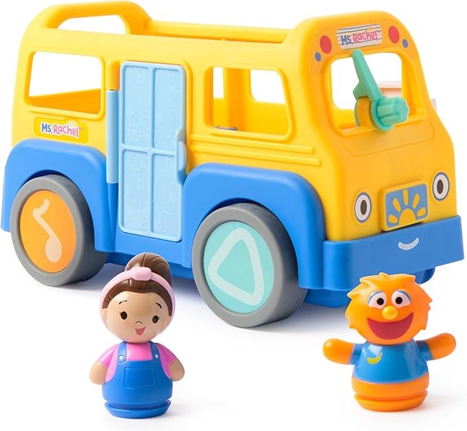 MS RACHEL Learning School Bus, Educational Vehicle Toy, Ages 1+, Electronic