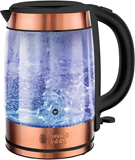 RUSSELL HOBBS, RHK172 Brooklyn Glass Kettle, 1.7 litre. NB: Minor Use.