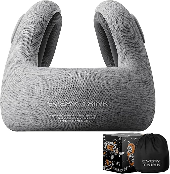 EVERY THINK Travel Pillow for Neck Support, Memory Foam Neck Pillow with -3