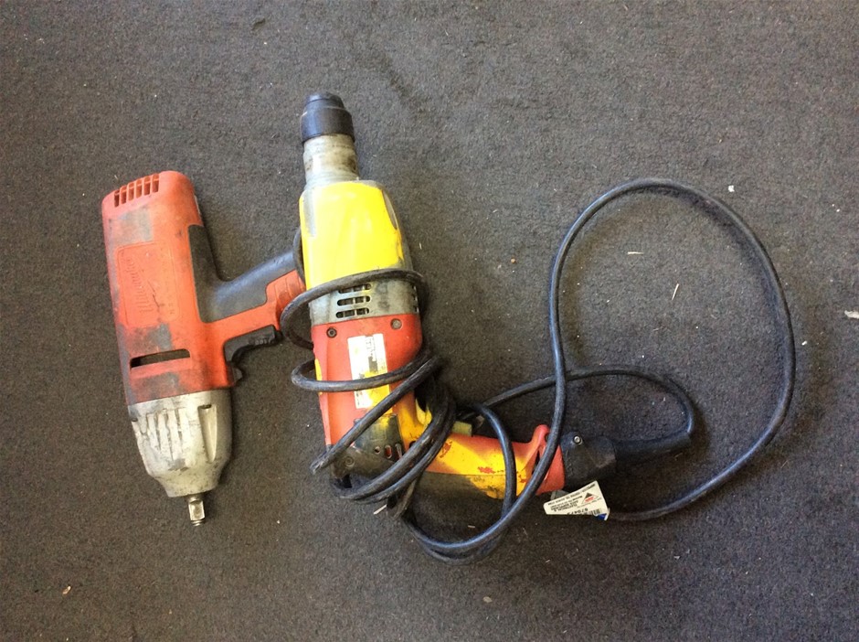 Milwaukee IPWE 400 RQ Impact Wrench + PFH 25 QE Rotary Hammer Drill