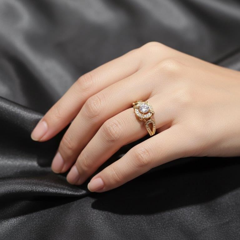 18K/Italy Solid Gold Filled Ring -(stamped 18K/Italy)-Warranty Quality