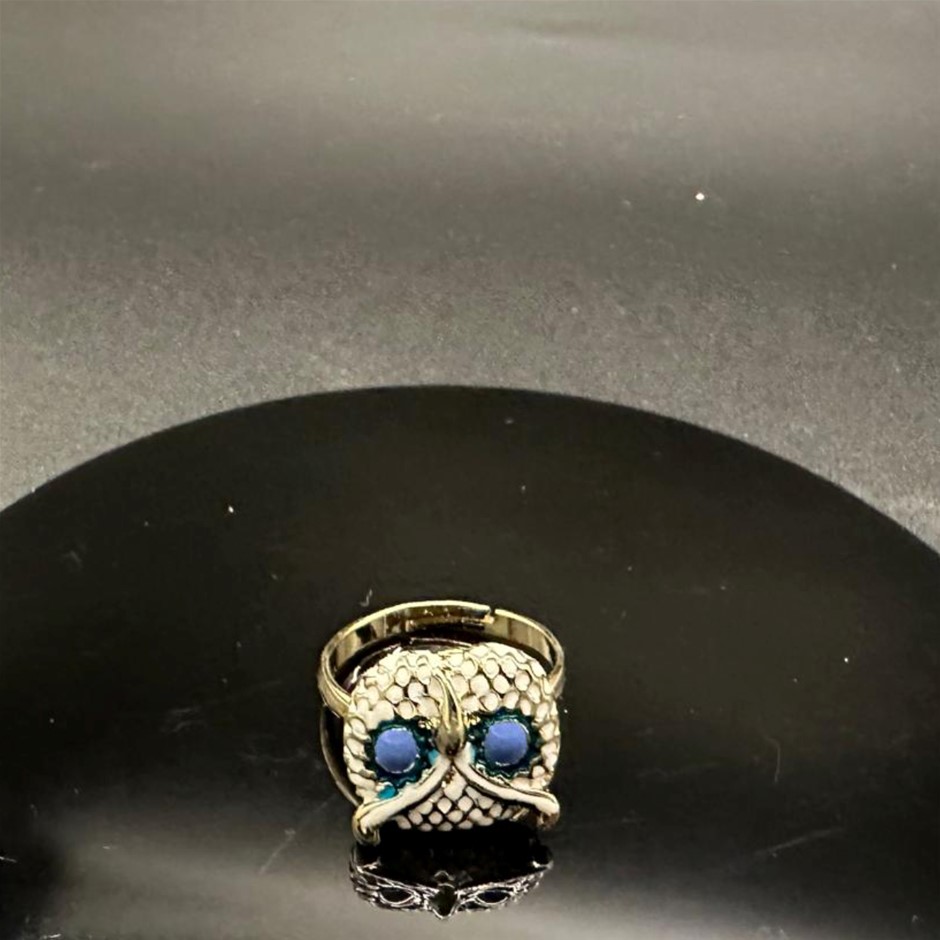 Designer Owl Ring in Gold - US Size 8