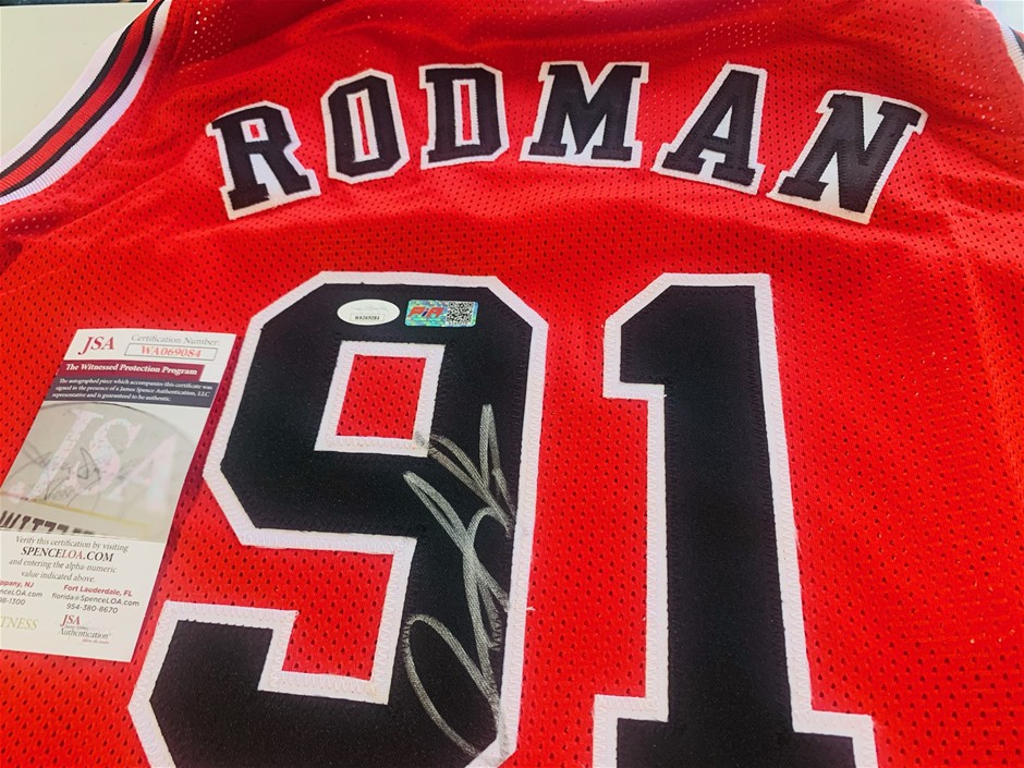 Dennis Rodman Signed Jersey - JSA COA