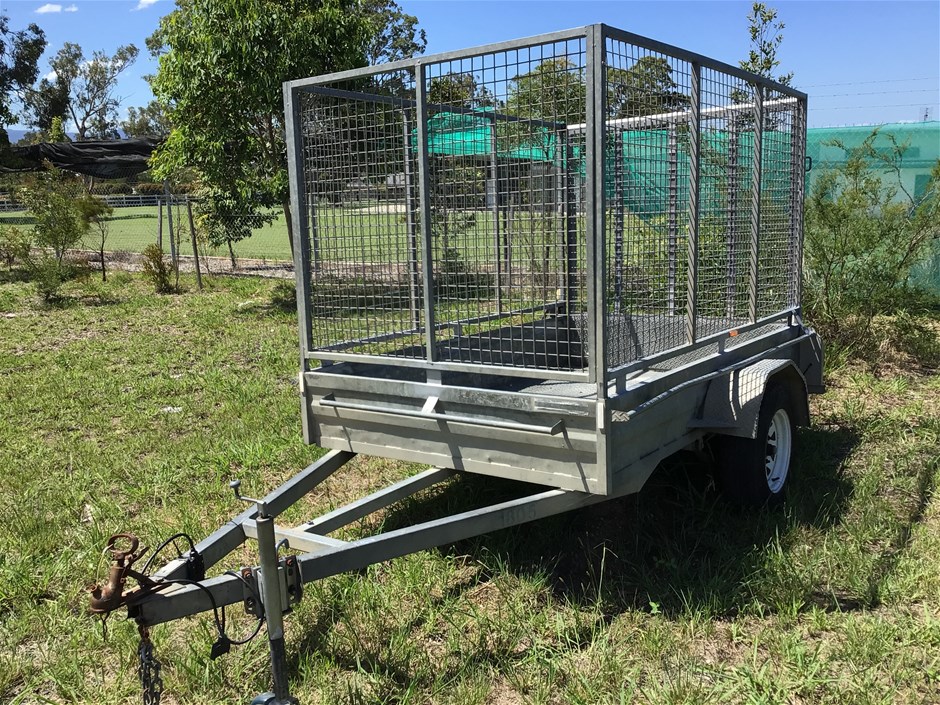 <p>2012 B & M Trailers Cage trailer Single Box Trailer</p>