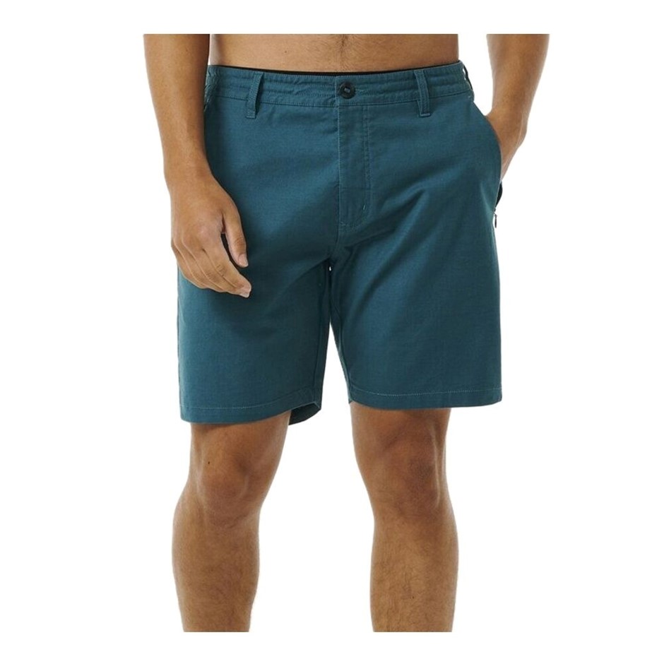 RIP CURL Men's 18" Searchers Walk Shorts, Size 34, Blue / Green. RRP: $119.