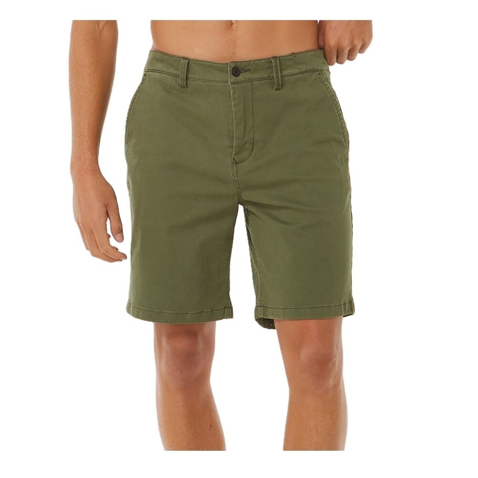 RIP CURL Men's Classic Surf Chino Walk Shorts, Size 30, Dark Olive. RRP: $6