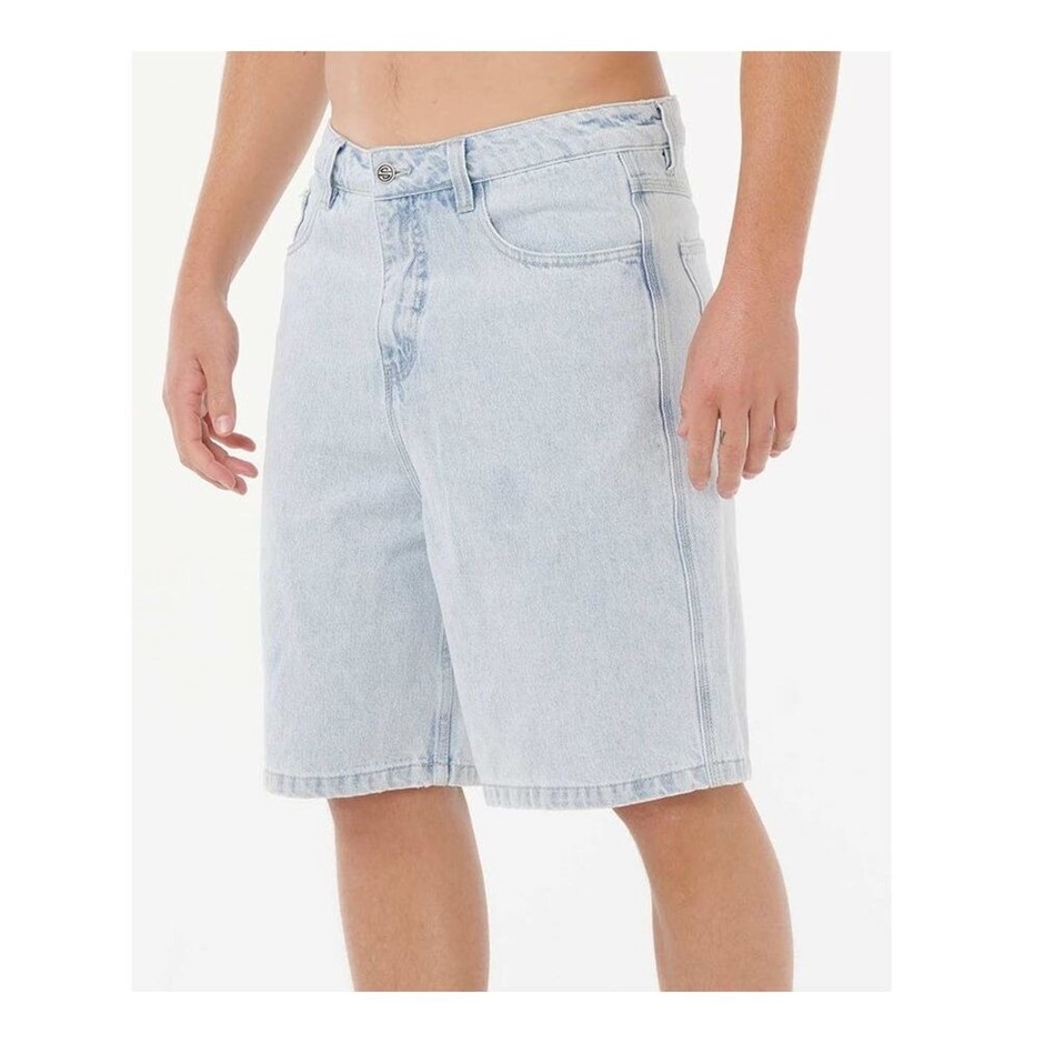RIP CURL Men's Medina Script Denim Walk Shorts, Size 36, Bleached Blue. RRP