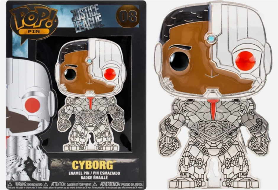 Funko DC Comics - Cyborg Pop Enamel Pin, 4 Inch