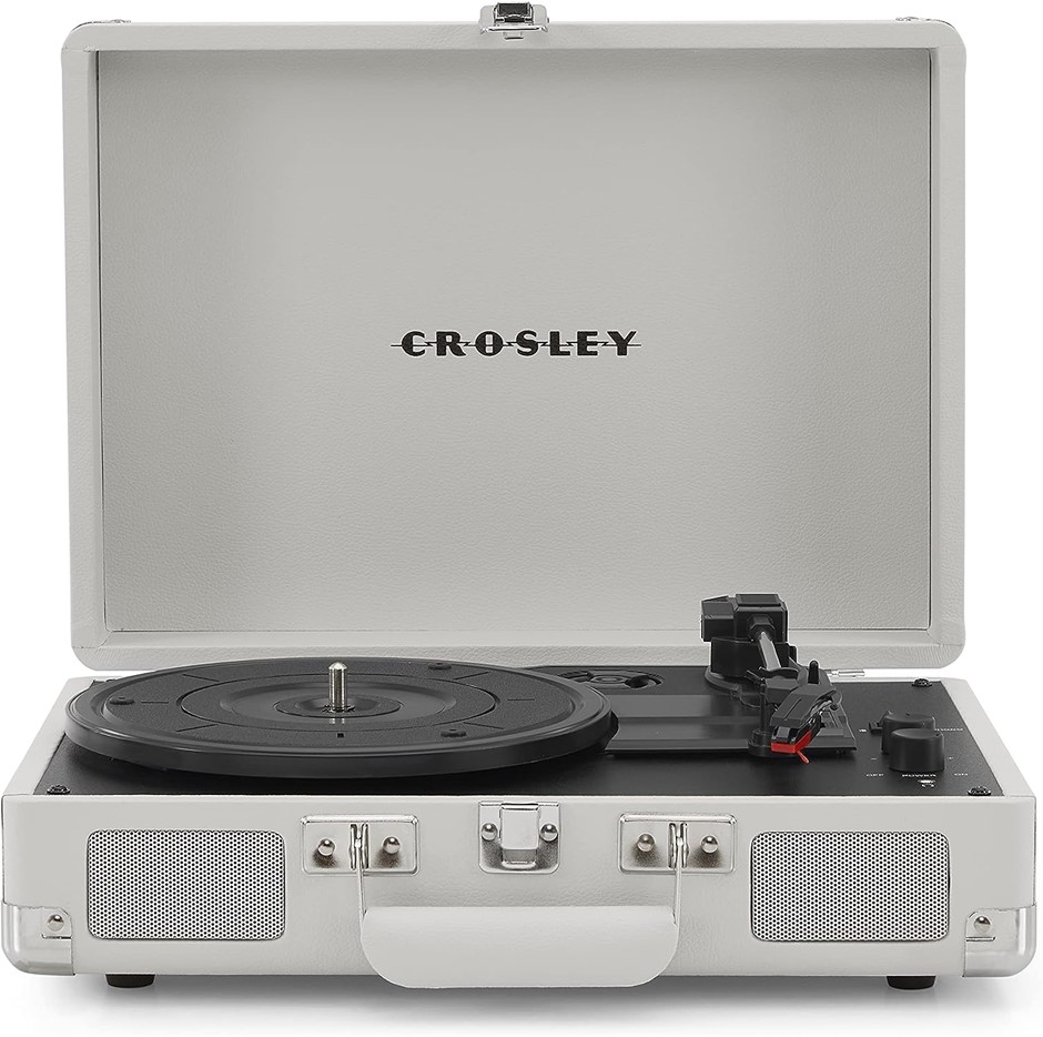 CROSLEY Cruiser Portable Bluetooth Turntable, White Sands.