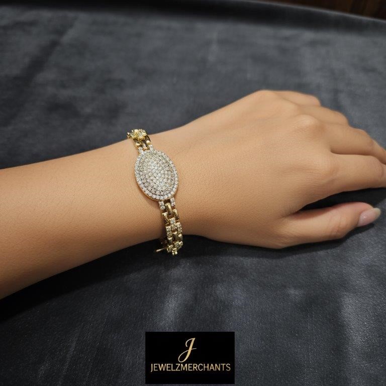 18K/Italy Yellow Gold Filled Bracelet -(stamped 18K/Italy)-Warranty Quality