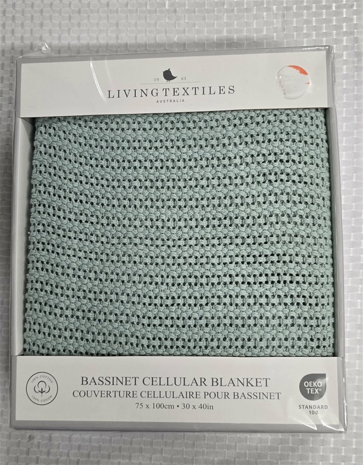 Bassinet Cellular Blanket Green