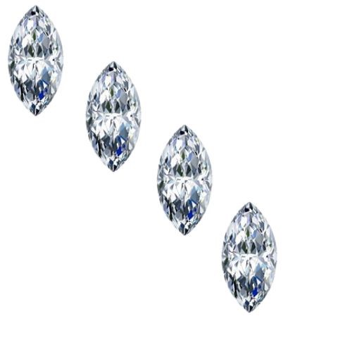 0.10 carat white marquise 4 diamonds