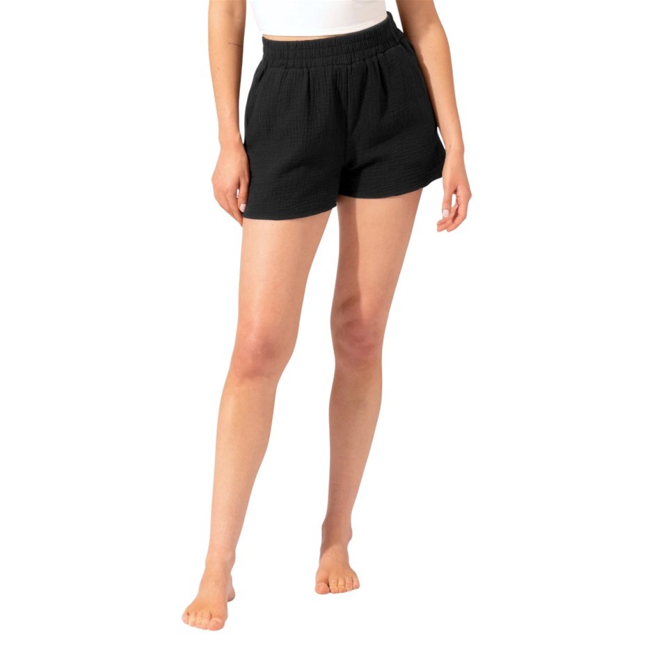 BOSTON TRADERS Women's Gauze Shorts, Size M, 100% Cotton, Black. Buyers No