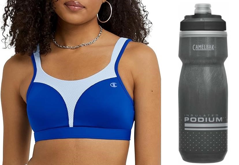 BUNDLE: Champion womens SPOT COMFORT FULL SUPPORT BRA Sports Bra. 40DDD x C