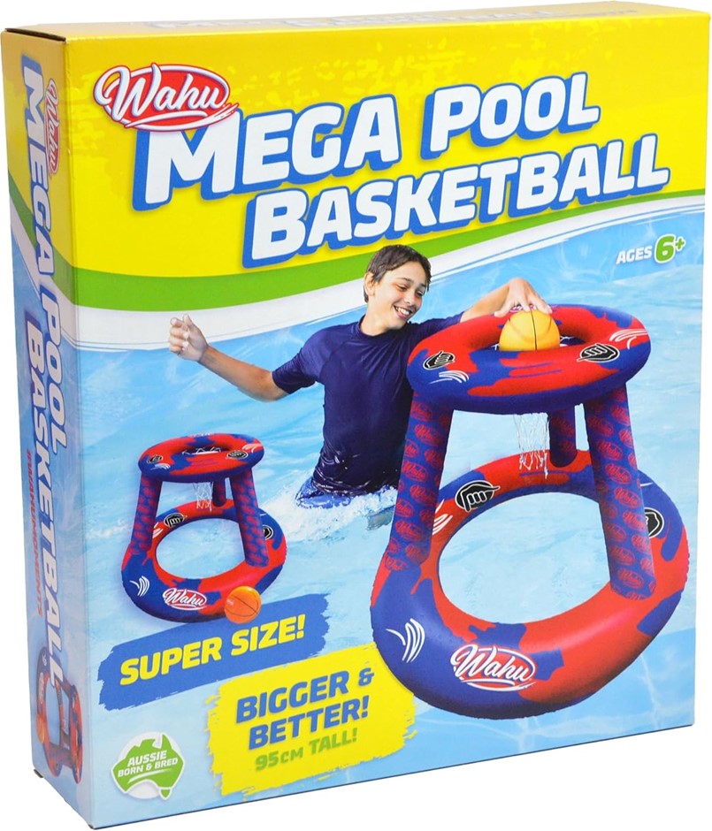 2 x Assorted WAHU Pool Inflatable, Comprising: 1 x Mega Pool Basketball Set