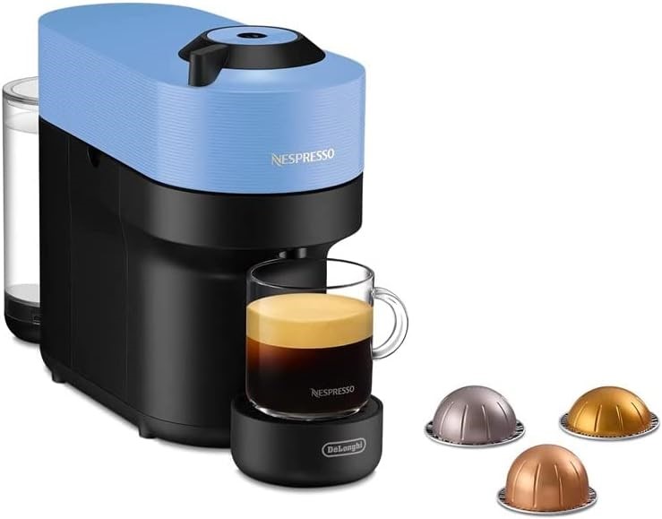 NESPRESSO Vertuo Pop and Aeroccino 3 ENV90.AAE, Capsule Coffee Machine, 4 C