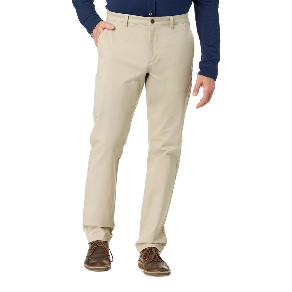 TAILOR VINTAGE Men's Stretch Twill Chino Pant, Size 38x30, 98% Cotton, Summ