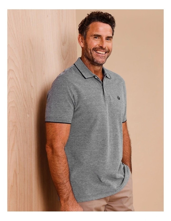 RESERVE Baxter Plain Birdseye Polo. Size L. Navy. RRP: $59.95