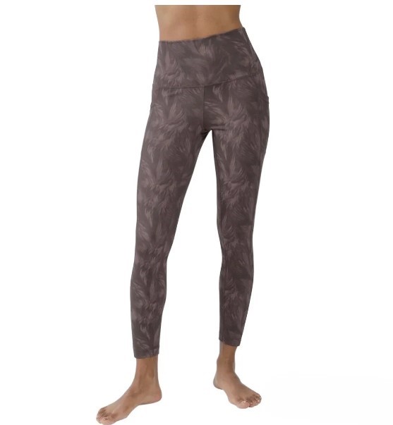 3 x 90DEGREEBYREFLEX Women's Leggings, Size L, 75% Polyester, Light Mauve.