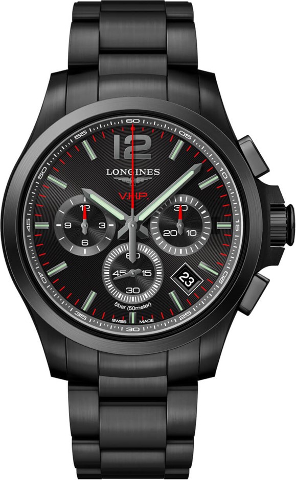 LONGINES Men's Conquest Quartz Very High Precision Chronograph Watch, L3717