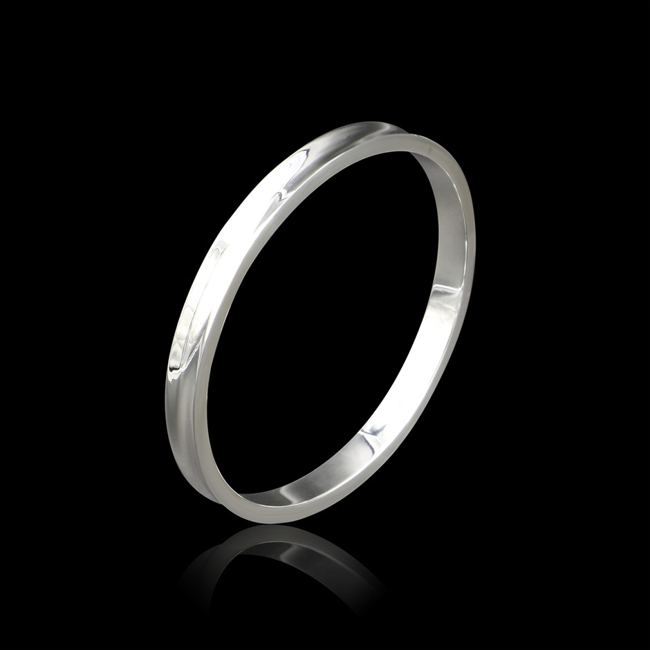 Classic 925 Sterling Silver Plated Bangle - DEMO
