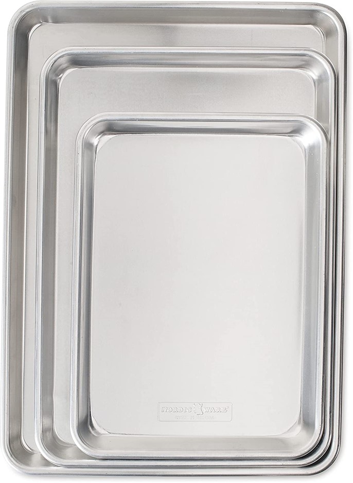 NORDIC WARE 3 Piece Baker's Delight Set, Aluminium. NB: obvious marks/scrat