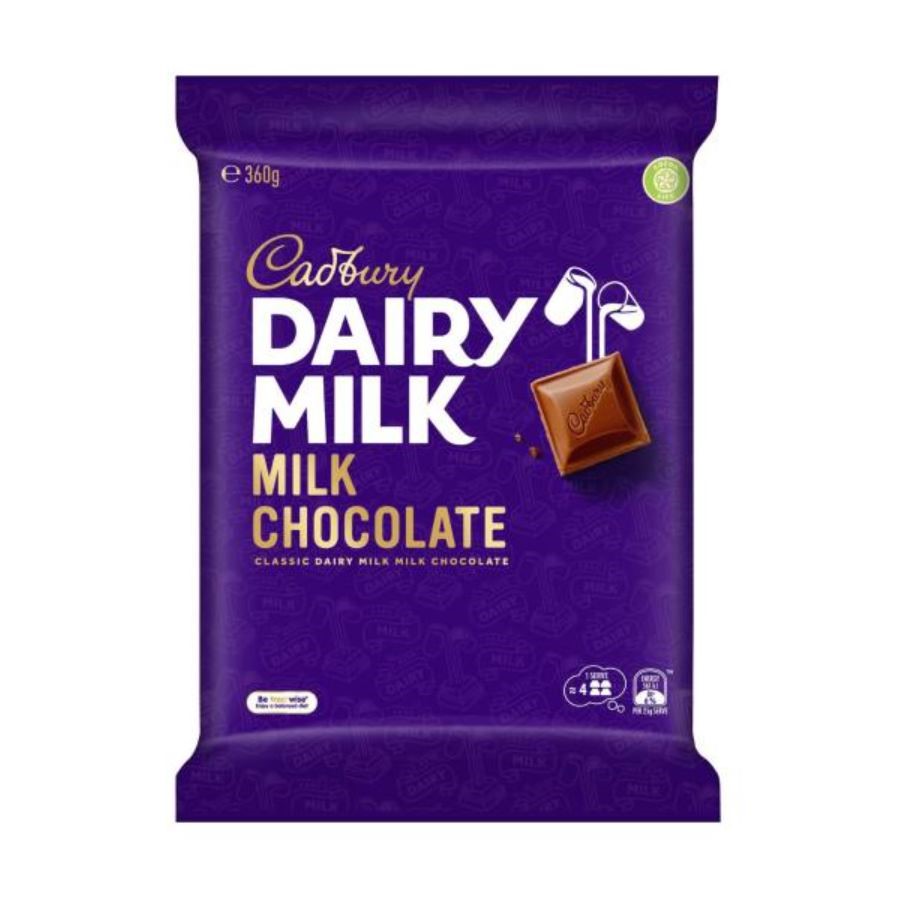 8 x CADBURY Dairy Milk Chocolate Block, 360g. Best Before: 07/2025.