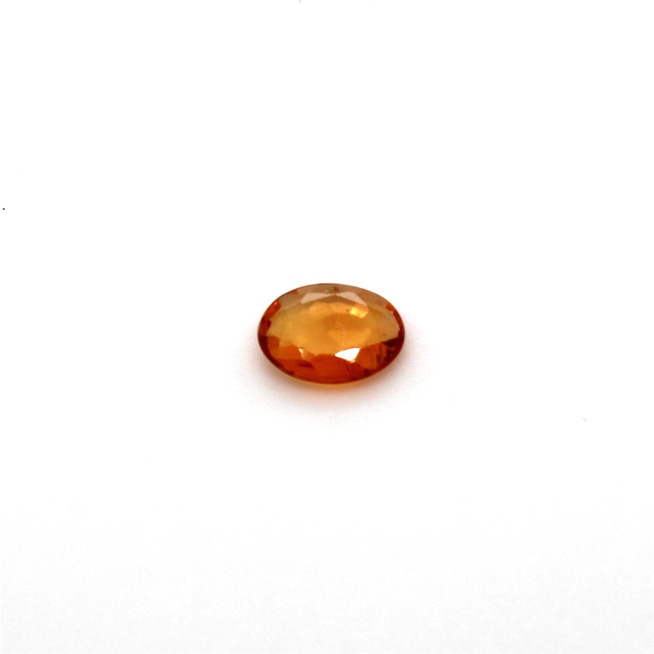 0.30 Ct Oval Orange Sapphire Gemstone