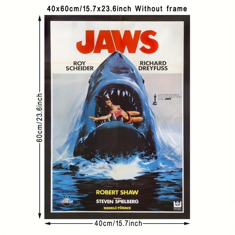 Repro 1975 Movie Poster "JAWS"
