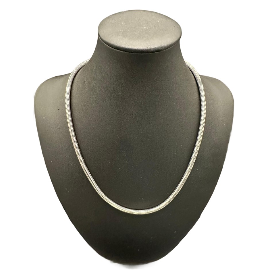 45cm Snake Chain Necklace in Silver