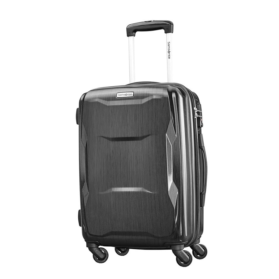 SAMSONITE Pivot Hub Spinner Large Luggage Hardside, Brushed Black. NB: Mino