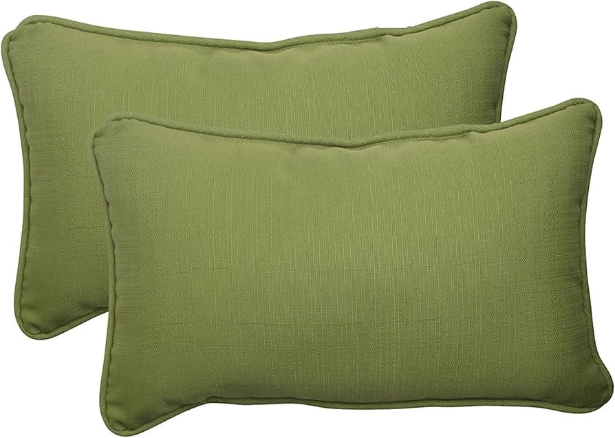 PILLOW PERFECT Indoor/Outdoor Forsyth Corded Rectangular Throw Pillow, Taup