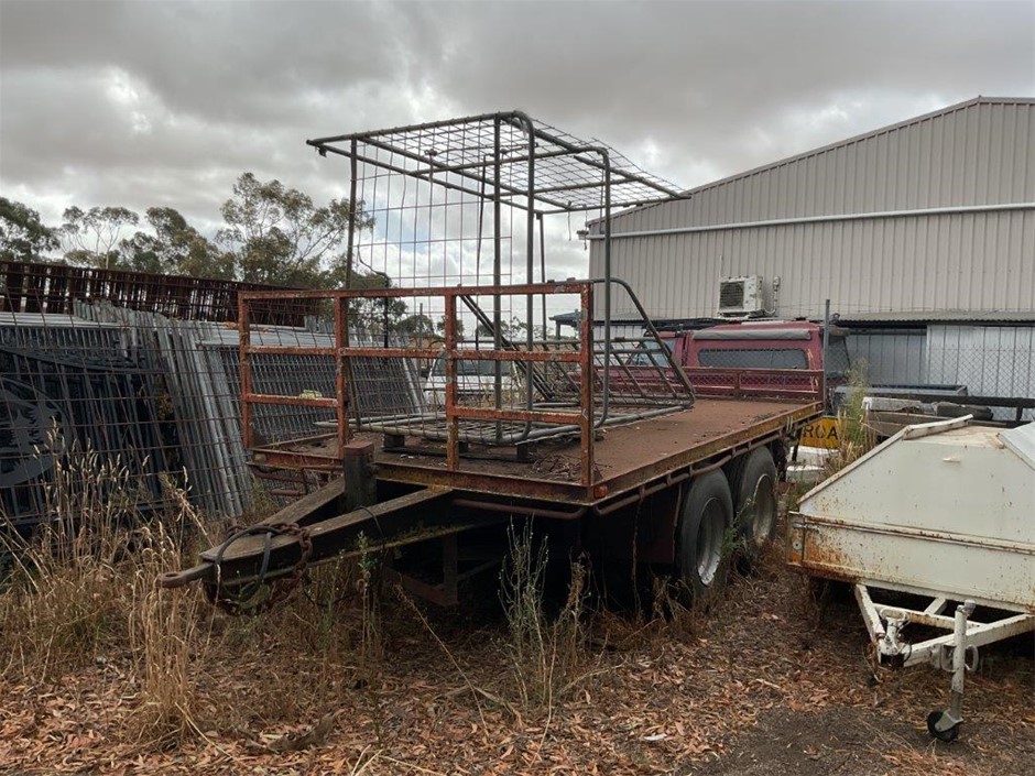 2000 Rayton Automotive Flat Tray Tandem Flat Top Trailer