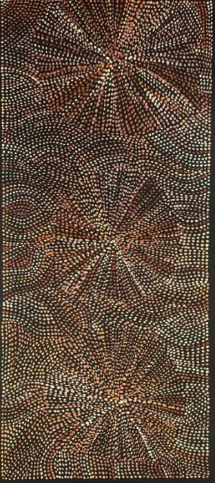 Original Aboriginal Painting Joy Purvis Petyarre - Bush Yam Seeds