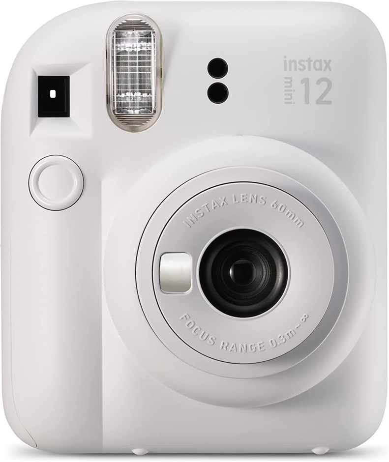 INSTAX Fujifilm Mini12 Instant Camera Clay White. NB: Minor Use, Not In Ori