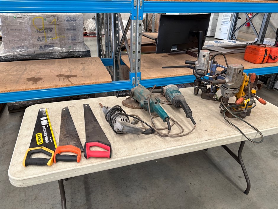 Mag Drills, Angle Grinders, Recip Saw and Hand Saws