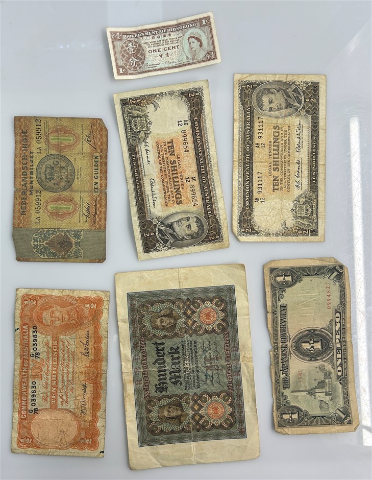 Mixed antique and vintage world banknote collection Auction (0045 ...