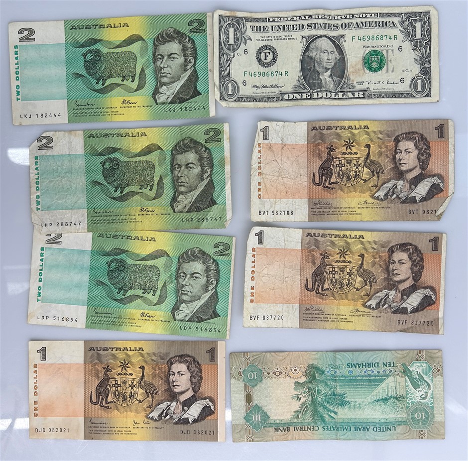 Mixed vintage banknote