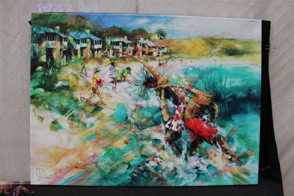 1 x Don Walters Canvas Print - "Big Splash" - 51/250