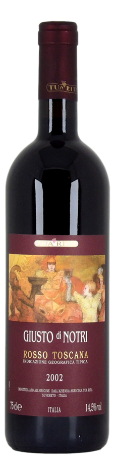 Tua Rita Giusto di Notri Tuscany 2002 (1x 750mL), Italy. 5* Prov.