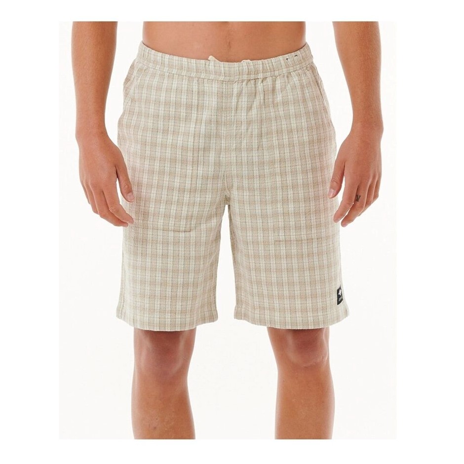 RIP CURL Men's Classic Surf 20" Check Walk Shorts, Size M, Bone. RRP: $79.9