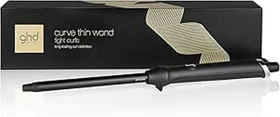 GHD Thin Wand, Hair Curler, 14mm Pencil Barrel, Black.