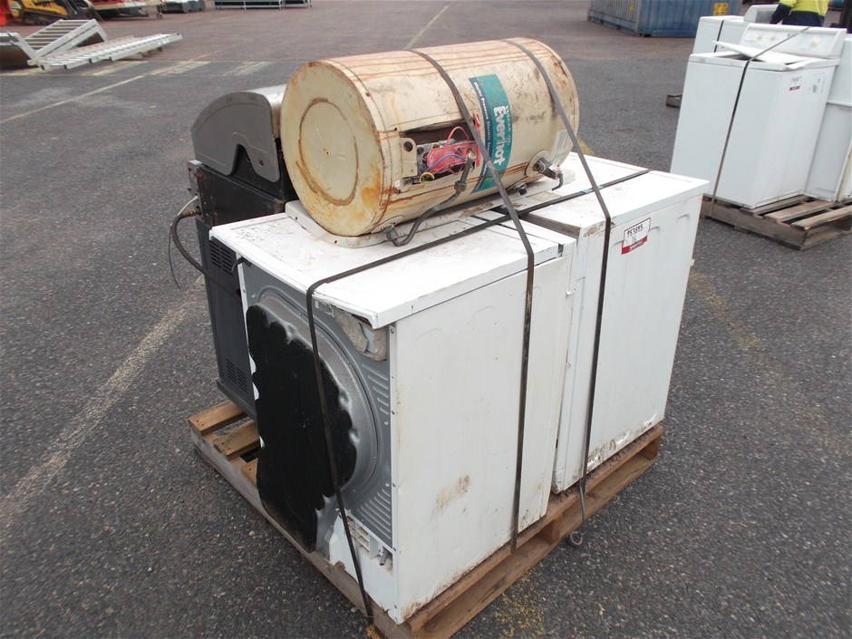Ex Mine Site salvage washing machine, dryer, barbeque & hot water system