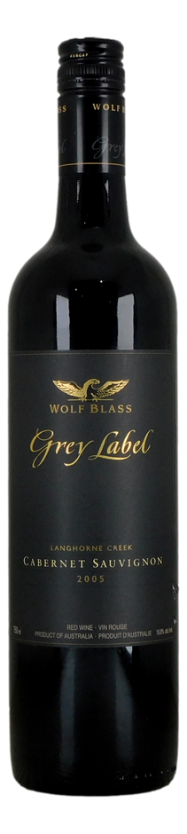 Wolf Blass Grey Label Cabernet Sauvignon 2005 (6x 750mL), SA.