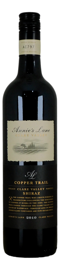 Annie's Lane Copper Trail Shiraz 2010 (6x 750mL), Clare Valley.