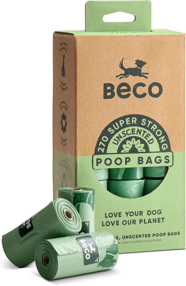 2 x BECO Large Unscented Poop Bags for Dogs, 270 Count. NB:Slightly damaged