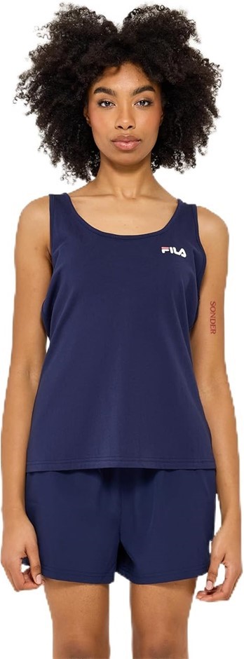 FILA Women's Amy Tank Top, New Navy, Medium, ASG22630.  RRP: $40.  Buyers N
