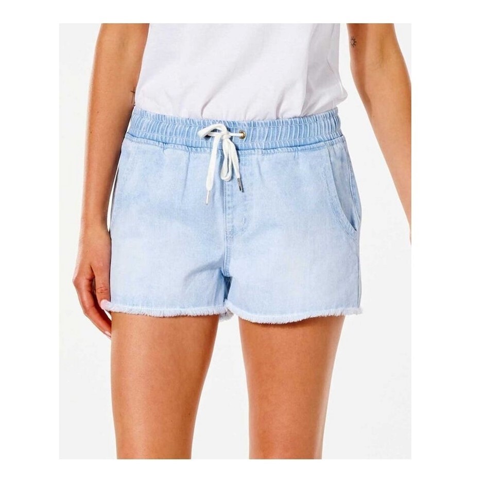 RIP CURL Women's Tara Shorts - Blue Ice, Size XS. RRP: $79.99.  Buyers Note