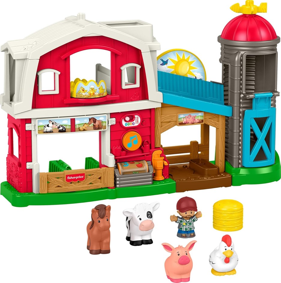 FISHER-PRICE Little People Toddler Toy, Caring Fun Animal Farm Playset, Mus