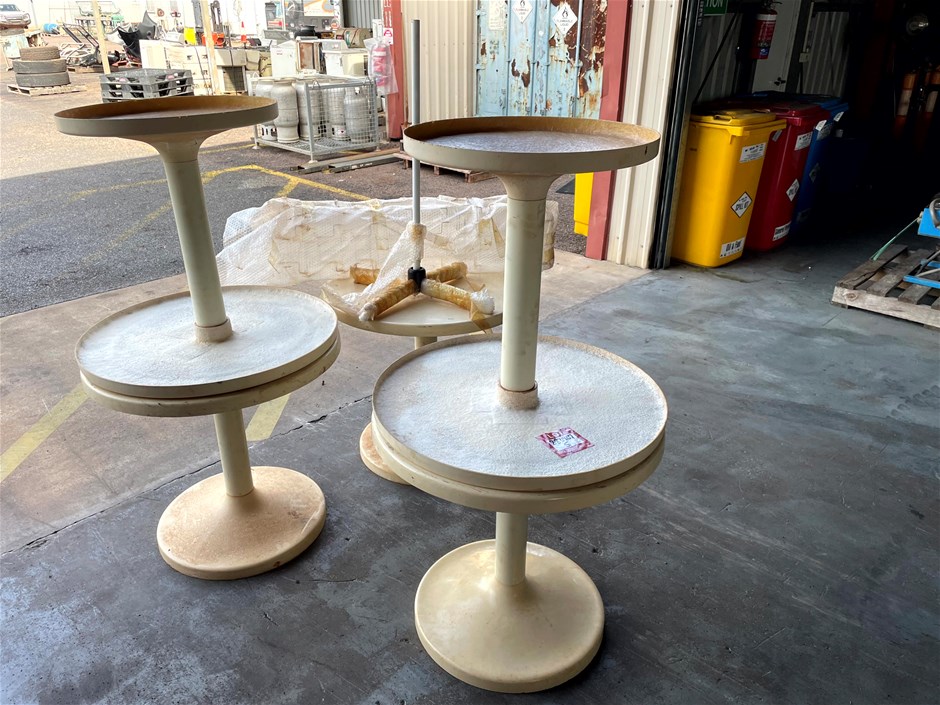 Fibreglass Tables x5 & Display Stand